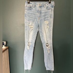 Distressed Light Blue Jeans